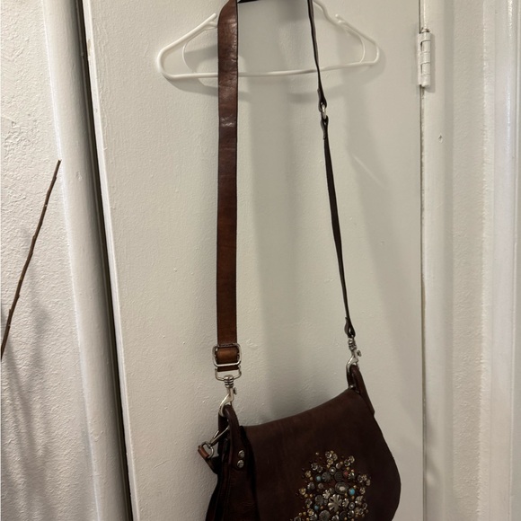 Campomaggi Dark Brown Embellished Shoulder Bag - Picture 7 of 8